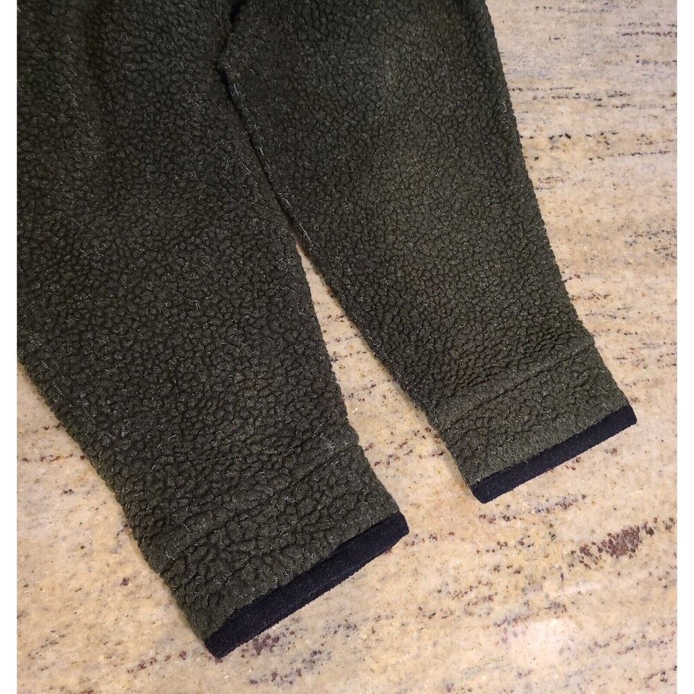 VINTAGE LL Bean Green Sweater Fleece Deep Pile Sherpa Women Size L #ODB71 - Picture 13 of 15